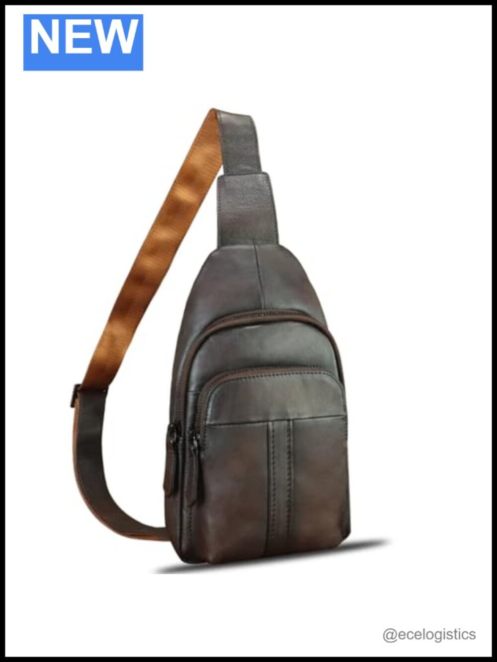 Genuine Leather Sling Bag Crossbody Chest Backpack Purse